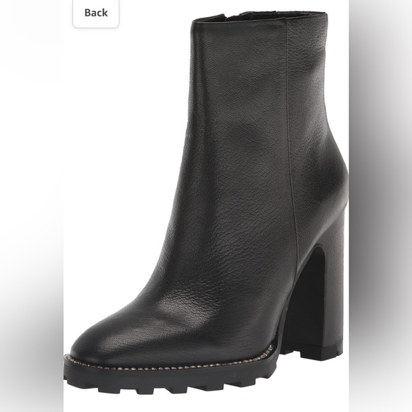 KARL LAGERFELD PARIS STYLE PEPPY BLACK GRAIN LEATHER BOOTIE SIZE 7.5 - Picture 13 of 15